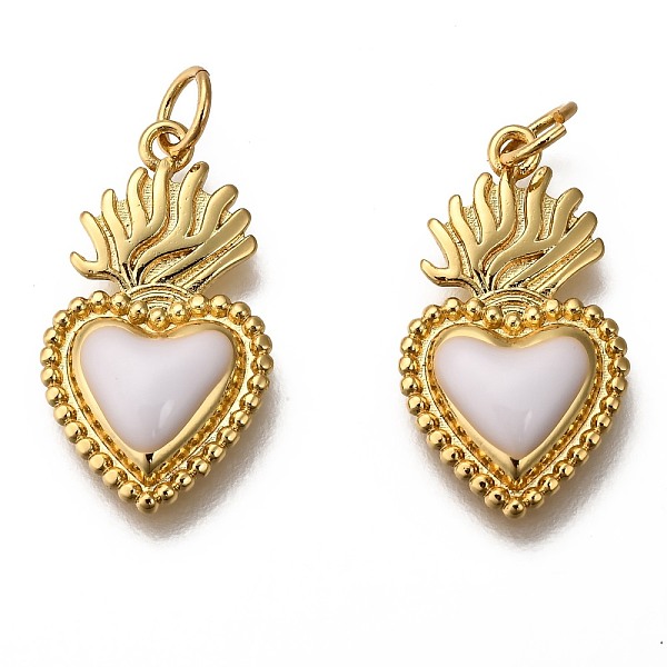 PandaHall Golden Tone Brass Enamel Pendants, with Jump Rings, Long-Lasting Plated, Heart, White, 22x12x3mm, Hole: 3.5mm Brass+Enamel Heart...
PandaHall Golden Tone Brass Enamel Pendants, with Jump Rings, Long-Lasting Plated, Heart, White, 22x12x3mm, Hole: 3.5mm Brass+Enamel Heart...