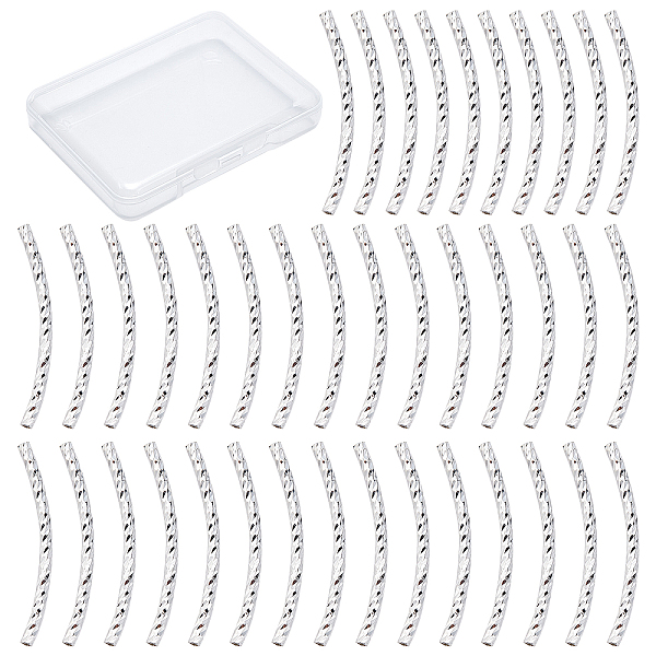 PandaHall CREATCABIN 1 Box 40Pcs Curved Tube Beads 925 Sterling Silver Plated Brass Sleek Noodle Bead Long Large Hole Spacer Connectors Bulk...
PandaHall CREATCABIN 1 Box 40Pcs Curved Tube Beads 925 Sterling Silver Plated Brass Sleek Noodle Bead Long Large Hole Spacer Connectors Bulk...
