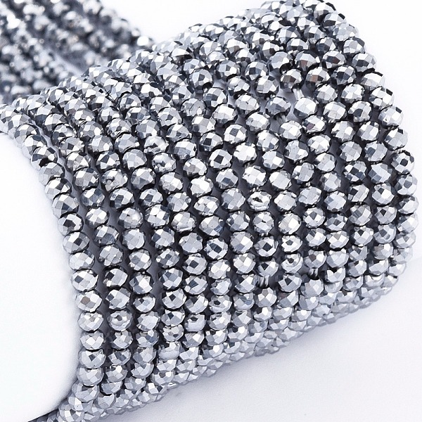 PandaHall Electroplate Glass Beads Strands, Full Plated, Faceted, Rondelle, Platinum Plated, 2x1.5mm, Hole: 0.6mm, about 220~230pcs/Strand...
PandaHall Electroplate Glass Beads Strands, Full Plated, Faceted, Rondelle, Platinum Plated, 2x1.5mm, Hole: 0.6mm, about 220~230pcs/Strand...