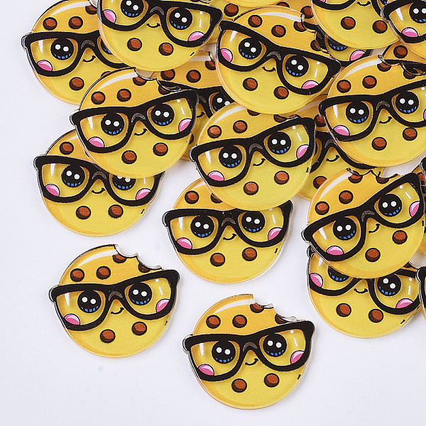 PandaHall Plastic Cabochons, Smiling Face with Glasses, Yellow, 31x35.5x3mm Plastic Flat Round Yellow
PandaHall Plastic Cabochons, Smiling Face with Glasses, Yellow, 31x35.5x3mm Plastic Flat Round Yellow