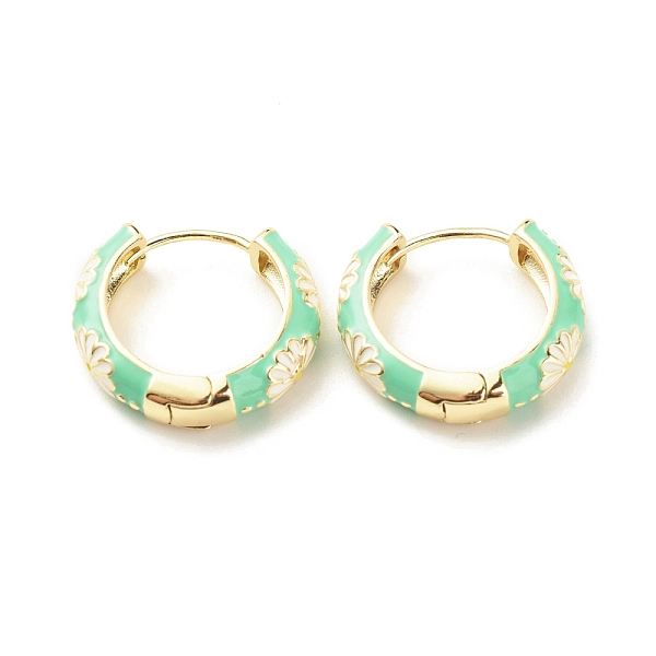 PandaHall Daisy Flower Enamel Hoop Earrings, Gold Plated Brass Hinged Earrings for Women, Medium Spring Green, 20x22x5mm, Pin: 0.9mm Brass...
PandaHall Daisy Flower Enamel Hoop Earrings, Gold Plated Brass Hinged Earrings for Women, Medium Spring Green, 20x22x5mm, Pin: 0.9mm Brass...