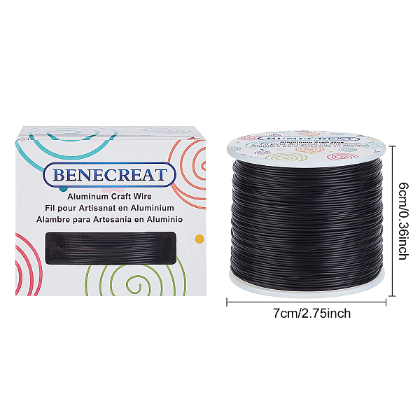 PandaHall Aluminum Wire, Matte Effect, Black, 18 Gauge, 1mm, about 150m/roll Aluminum Round Black
PandaHall Aluminum Wire, Matte Effect, Black, 18 Gauge, 1mm, about 150m/roll Aluminum Round Black