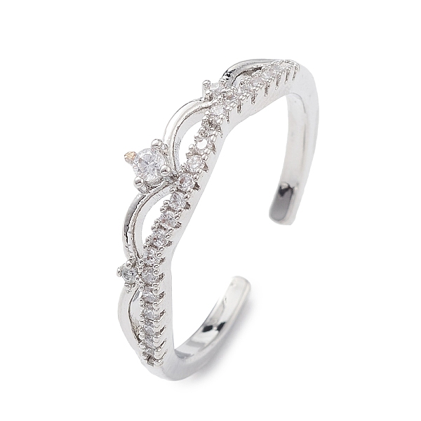 PandaHall Clear Cubic Zirconia Crown Open Cuff Ring, Brass Jewelry for Women, Platinum, Inner Diameter: 17mm Brass+Cubic Zirconia Crown...
PandaHall Clear Cubic Zirconia Crown Open Cuff Ring, Brass Jewelry for Women, Platinum, Inner Diameter: 17mm Brass+Cubic Zirconia Crown...