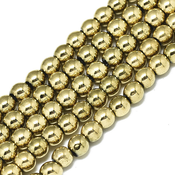 PandaHall Electroplate Non-magnetic Synthetic Hematite Beads Strands, Round, Real 18K Gold Plated, 4x4mm, Hole: 0.9mm, about...
PandaHall Electroplate Non-magnetic Synthetic Hematite Beads Strands, Round, Real 18K Gold Plated, 4x4mm, Hole: 0.9mm, about...