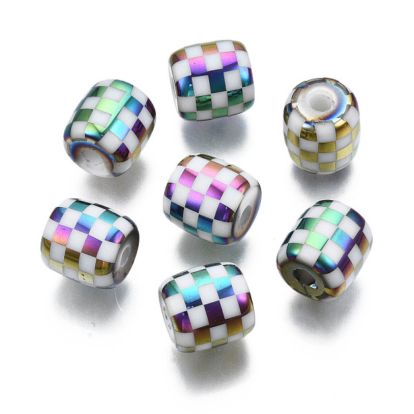 PandaHall Electroplate Glass Beads, Column with Grid Pattern, Colorful, 11.5x11.5mm, Hole: 2.5mm, about 100pcs/bag Glass Tartan
PandaHall Electroplate Glass Beads, Column with Grid Pattern, Colorful, 11.5x11.5mm, Hole: 2.5mm, about 100pcs/bag Glass Tartan