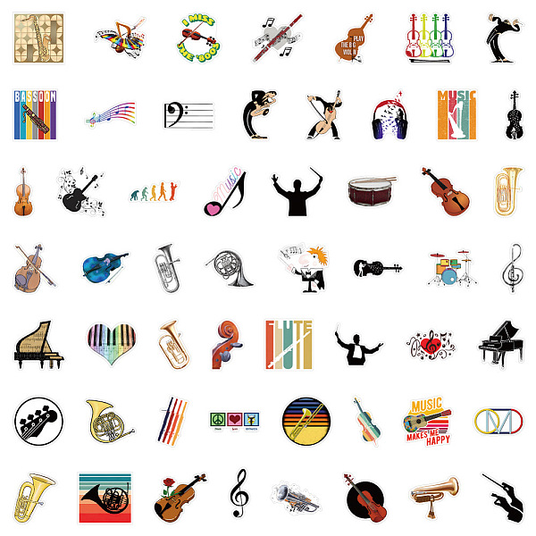 PandaHall Music Theme PVC Plastic Sticker Labels, Waterproof Decals for Suitcase, Skateboard, Refrigerator, Helmet, Mobile Phone Shell...
PandaHall Music Theme PVC Plastic Sticker Labels, Waterproof Decals for Suitcase, Skateboard, Refrigerator, Helmet, Mobile Phone Shell...