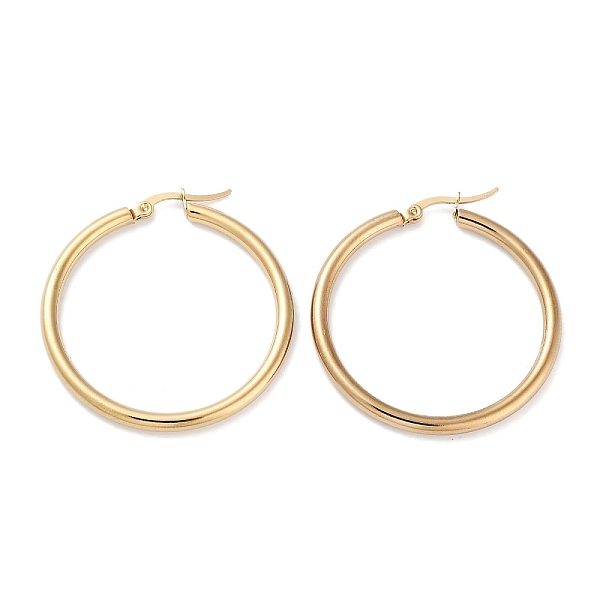 PandaHall Ring 304 Stainless Steel Hoop Earrings for Women Men, Golden, 9 Gauge, 40x3mm, Pin: 0.6mm 304 Stainless Steel Ring
PandaHall Ring 304 Stainless Steel Hoop Earrings for Women Men, Golden, 9 Gauge, 40x3mm, Pin: 0.6mm 304 Stainless Steel Ring