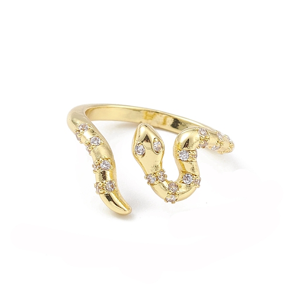 PandaHall Clear Cubic Zirconia Snake Open Cuff Ring, Brass Jewelry for Women, Lead Free & Cadmium Free, Real 18K Gold Plated, US Size 6...
PandaHall Clear Cubic Zirconia Snake Open Cuff Ring, Brass Jewelry for Women, Lead Free & Cadmium Free, Real 18K Gold Plated, US Size 6...