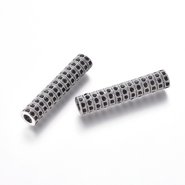 PandaHall Brass Micro Pave Cubic Zirconia Beads, Tube Beads, Black, Real Platinum Plated, 29.5x6mm, Hole: 2.5mm Brass+Cubic Zirconia Tube...
PandaHall Brass Micro Pave Cubic Zirconia Beads, Tube Beads, Black, Real Platinum Plated, 29.5x6mm, Hole: 2.5mm Brass+Cubic Zirconia Tube...