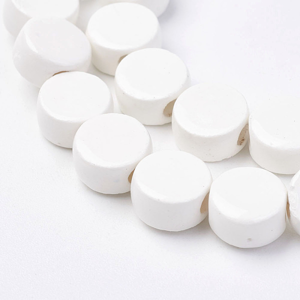 PandaHall Handmade Porcelain Beads, Bright Glazed Porcelain, Flat Round, White, 8~9x5mm, Hole: 2mm, about 40pc/strand, 12.56 inch(31.9cm)...
PandaHall Handmade Porcelain Beads, Bright Glazed Porcelain, Flat Round, White, 8~9x5mm, Hole: 2mm, about 40pc/strand, 12.56 inch(31.9cm)...