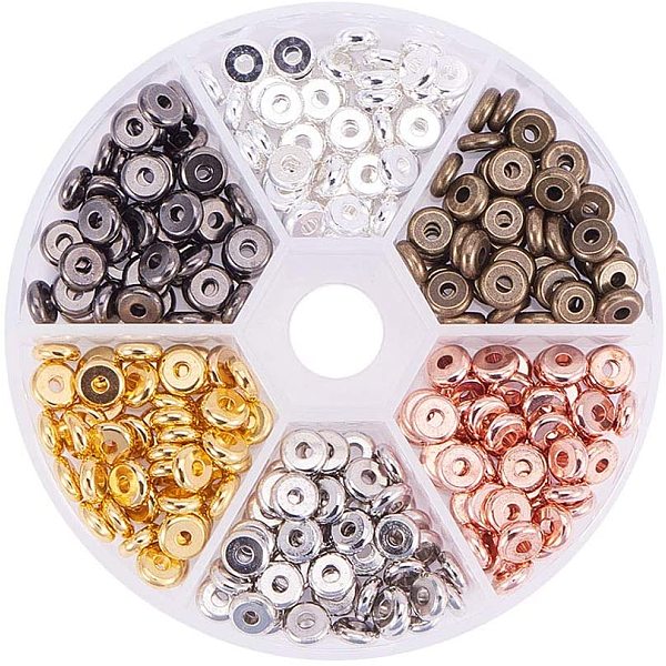 PandaHall Brass Spacer Beads, Flat Round, Mixed Color, 6x2mm, Hole: 1.8mm Brass Flat Round Multicolor
PandaHall Brass Spacer Beads, Flat Round, Mixed Color, 6x2mm, Hole: 1.8mm Brass Flat Round Multicolor