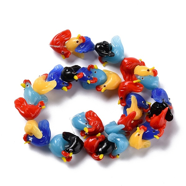 PandaHall Handmade Lampwork Beads, Bumpy, Rooster, Mixed Color, 15x20x10mm, Hole: 1.6~2mm, about 35pcs/strand, 14.17 inch(36cm) Lampwork..., Multicolor
PandaHall Handmade Lampwork Beads, Bumpy, Rooster, Mixed Color, 15x20x10mm, Hole: 1.6~2mm, about 35pcs/strand, 14.17 inch(36cm) Lampwork..., Multicolor