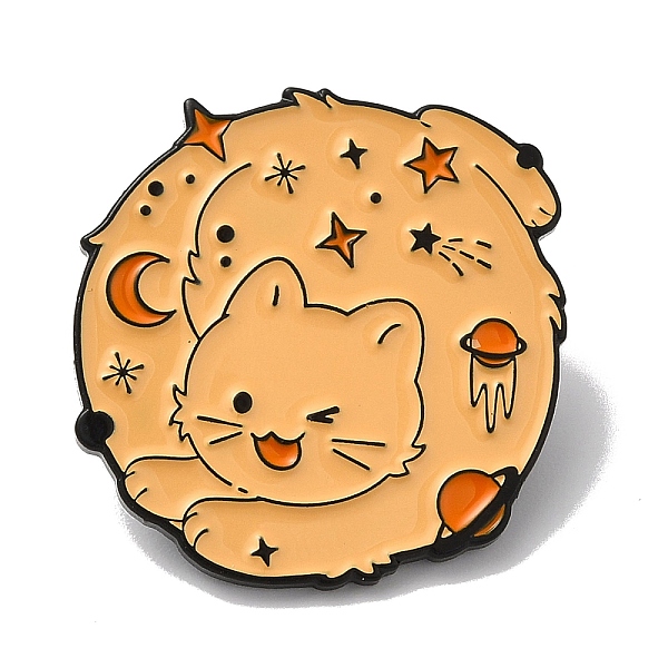 PandaHall Electrophoresis Black Zinc Alloy Brooch, Enamel Pin for Backpack Clothes, Baking Paint, Cat Planet, Sandy Brown, 28x27.5x1.5mm...
PandaHall Electrophoresis Black Zinc Alloy Brooch, Enamel Pin for Backpack Clothes, Baking Paint, Cat Planet, Sandy Brown, 28x27.5x1.5mm...