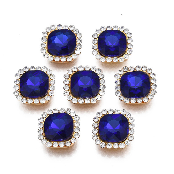 PandaHall Sew on Rhinestone, Transparent Glass Rhinestone, with Iron Prong Settings, Faceted, Square, Dark Blue, 14x14x6mm, Hole: 1.4mm..., Clear
PandaHall Sew on Rhinestone, Transparent Glass Rhinestone, with Iron Prong Settings, Faceted, Square, Dark Blue, 14x14x6mm, Hole: 1.4mm..., Clear