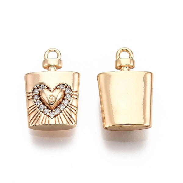 PandaHall Brass Micro Pave Clear Cubic Zirconia Pendants, Nickel Free, Wine Bottle with Heart, Real 18K Gold Plated, 15.5x10x4mm, Hole...
PandaHall Brass Micro Pave Clear Cubic Zirconia Pendants, Nickel Free, Wine Bottle with Heart, Real 18K Gold Plated, 15.5x10x4mm, Hole...