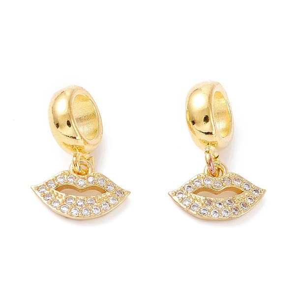 PandaHall Brass Cubic Zirconia European Dangle Charms, Largr Hole Pendants, Long-Lasting Plated, Real 18K Gold Plated, Lip, Clear, 16mm...
PandaHall Brass Cubic Zirconia European Dangle Charms, Largr Hole Pendants, Long-Lasting Plated, Real 18K Gold Plated, Lip, Clear, 16mm...