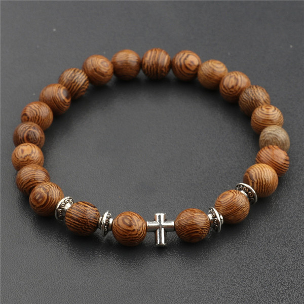 PandaHall Wood & Alloy Beaded Stretch Bracelet, Cross, 6-3/4~7-1/2 inch(17~19cm) Wood Cross Brown
PandaHall Wood & Alloy Beaded Stretch Bracelet, Cross, 6-3/4~7-1/2 inch(17~19cm) Wood Cross Brown