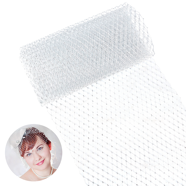 PandaHall Nylon Mesh Lace Fabric, for Bride Veil Decoration, Silver, 25.2~25.5x0.03cm, about 2m/pc Nylon Silver
PandaHall Nylon Mesh Lace Fabric, for Bride Veil Decoration, Silver, 25.2~25.5x0.03cm, about 2m/pc Nylon Silver