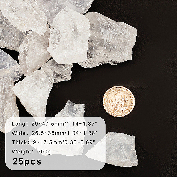 PandaHall Natural Quartz Crystal Beads, No Hole/Undrilled, Rough Raw Stone, for Tumbling, Decoration, Polishing, Wire Wrapping, Wicca &...
PandaHall Natural Quartz Crystal Beads, No Hole/Undrilled, Rough Raw Stone, for Tumbling, Decoration, Polishing, Wire Wrapping, Wicca &...