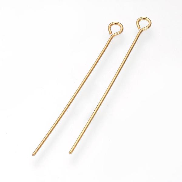 PandaHall 304 Stainless Steel Eye Pin, Golden, 30mm, Hole: 2mm, Pin: 0.7mm 304 Stainless Steel
PandaHall 304 Stainless Steel Eye Pin, Golden, 30mm, Hole: 2mm, Pin: 0.7mm 304 Stainless Steel
