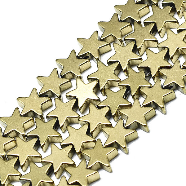 PandaHall Electroplate Non-magnetic Synthetic Hematite Beads Strands, Star, Real 18K Gold Plated, 6.5x7x2.5mm, Hole: 0.8mm, about...
PandaHall Electroplate Non-magnetic Synthetic Hematite Beads Strands, Star, Real 18K Gold Plated, 6.5x7x2.5mm, Hole: 0.8mm, about...