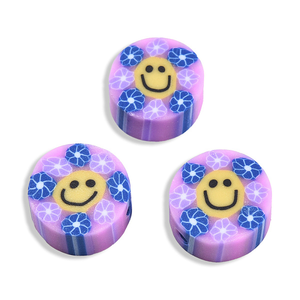 PandaHall Handmade Polymer Clay Beads, Flat Round with Smiling Face & Flower, Medium Orchid, 8.5~10x4.5mm, Hole: 1.5mm Polymer Clay Flat...
PandaHall Handmade Polymer Clay Beads, Flat Round with Smiling Face & Flower, Medium Orchid, 8.5~10x4.5mm, Hole: 1.5mm Polymer Clay Flat...