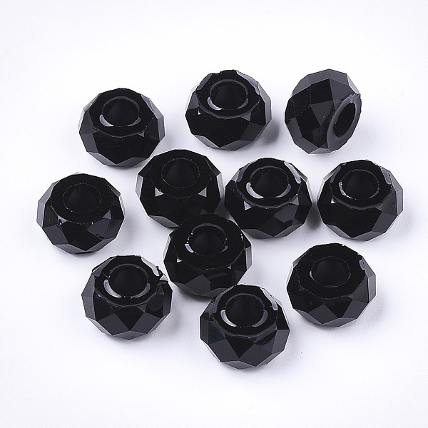 PandaHall Transparent Resin Beads, Large Hole Beads, Faceted, Rondelle, Black, 14x8mm, Hole: 5.5mm Resin Rondelle Black
PandaHall Transparent Resin Beads, Large Hole Beads, Faceted, Rondelle, Black, 14x8mm, Hole: 5.5mm Resin Rondelle Black