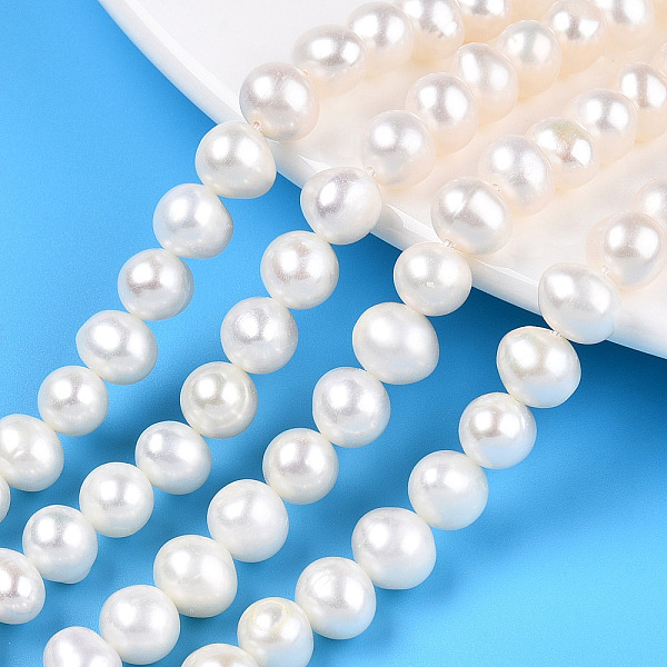 PandaHall Natural Cultured Freshwater Pearl Beads Strands, Potato, Creamy White, 6.5~7.5mm, Hole: 0.6mm, about 57~58pcs/strand, 14.96~15.16...
PandaHall Natural Cultured Freshwater Pearl Beads Strands, Potato, Creamy White, 6.5~7.5mm, Hole: 0.6mm, about 57~58pcs/strand, 14.96~15.16...