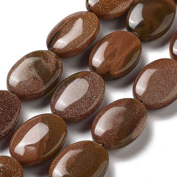 PandaHall Synthetic Goldstone Beads Strands, Flat Oval, 18~18.5x13~13.5x6~6.5mm, Hole: 1.2mm, about 11pcs/strand, 7.76 inch(19.7cm)...
PandaHall Synthetic Goldstone Beads Strands, Flat Oval, 18~18.5x13~13.5x6~6.5mm, Hole: 1.2mm, about 11pcs/strand, 7.76 inch(19.7cm)...