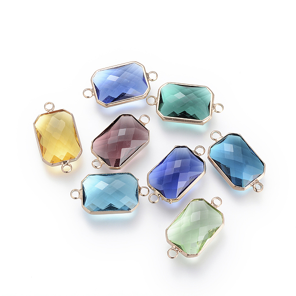 PandaHall Glass Links connectors, with Brass Findings, Faceted, Rectangle, Mixed Color, 19.5x10.5x5mm, Hole: 2.5mm Glass Octagon Multicolor
PandaHall Glass Links connectors, with Brass Findings, Faceted, Rectangle, Mixed Color, 19.5x10.5x5mm, Hole: 2.5mm Glass Octagon Multicolor