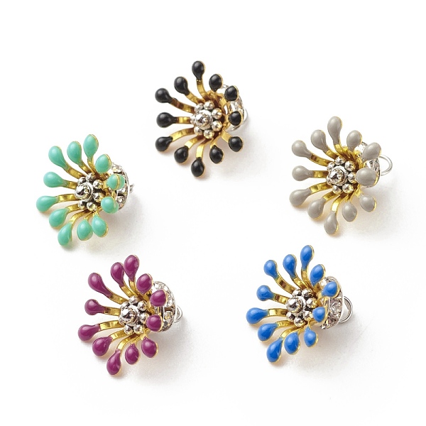 PandaHall Brass Enamel Charms, with Brass & Alloy Findings, Flower, Mixed Color, 8x14x12.5mm, Hole: 2mm Brass+Enamel Flower Multicolor
PandaHall Brass Enamel Charms, with Brass & Alloy Findings, Flower, Mixed Color, 8x14x12.5mm, Hole: 2mm Brass+Enamel Flower Multicolor