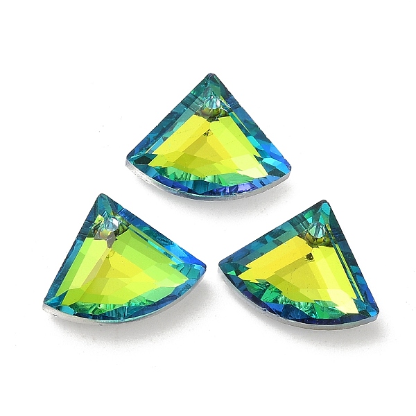 PandaHall Electroplated Glass Pendants, Back Plated, Faceted, Fan-Shaped, Yellow Green, 12x15x5mm, Hole: 1.2mm Glass Fan
PandaHall Electroplated Glass Pendants, Back Plated, Faceted, Fan-Shaped, Yellow Green, 12x15x5mm, Hole: 1.2mm Glass Fan