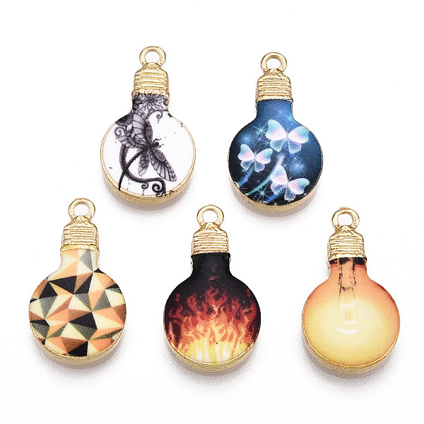 PandaHall Printed Alloy Enamel Pendants, Lead Free & Nickel Free & Cadmium Free, Light Gold, Light Bulb Charm, Mixed Patterns, 22x12x2.5mm..., Multicolor
PandaHall Printed Alloy Enamel Pendants, Lead Free & Nickel Free & Cadmium Free, Light Gold, Light Bulb Charm, Mixed Patterns, 22x12x2.5mm..., Multicolor