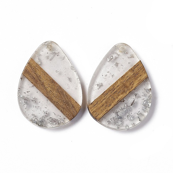 PandaHall Transparent Resin & Walnut Wood Pendants, Water Drop Charms with Silver Foil, Clear, 35.5x26x3.5mm, Hole: 2mm Resin+Wood Teardrop...
PandaHall Transparent Resin & Walnut Wood Pendants, Water Drop Charms with Silver Foil, Clear, 35.5x26x3.5mm, Hole: 2mm Resin+Wood Teardrop...