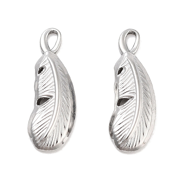 PandaHall 304 Stainless Steel Pendants, Feather Charm, Stainless Steel Color, 20x7.5x2.5mm, Hole: 2.5x1mm 304 Stainless Steel Feather
PandaHall 304 Stainless Steel Pendants, Feather Charm, Stainless Steel Color, 20x7.5x2.5mm, Hole: 2.5x1mm 304 Stainless Steel Feather