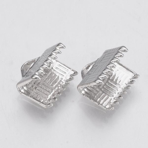 PandaHall Brass Ribbon Crimp Ends, Rectangle, Platinum, 7~7.5x8mm, Hole: 1x3mm Brass
PandaHall Brass Ribbon Crimp Ends, Rectangle, Platinum, 7~7.5x8mm, Hole: 1x3mm Brass