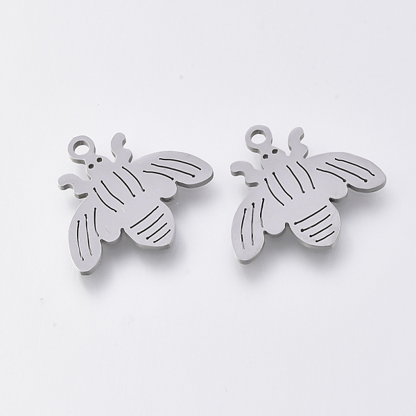 PandaHall 201 Stainless Steel Pendants, Laser Cut Pendants, Bee, Stainless Steel Color, 15x17x1mm, Hole: 1.2mm 201 Stainless Steel Bees
PandaHall 201 Stainless Steel Pendants, Laser Cut Pendants, Bee, Stainless Steel Color, 15x17x1mm, Hole: 1.2mm 201 Stainless Steel Bees