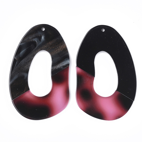 PandaHall Cellulose Acetate(Resin) Big Pendants, Two-tone, Black, 56x35.5x2.5mm, Hole: 1.5mm Cellulose Acetate Others Black
PandaHall Cellulose Acetate(Resin) Big Pendants, Two-tone, Black, 56x35.5x2.5mm, Hole: 1.5mm Cellulose Acetate Others Black