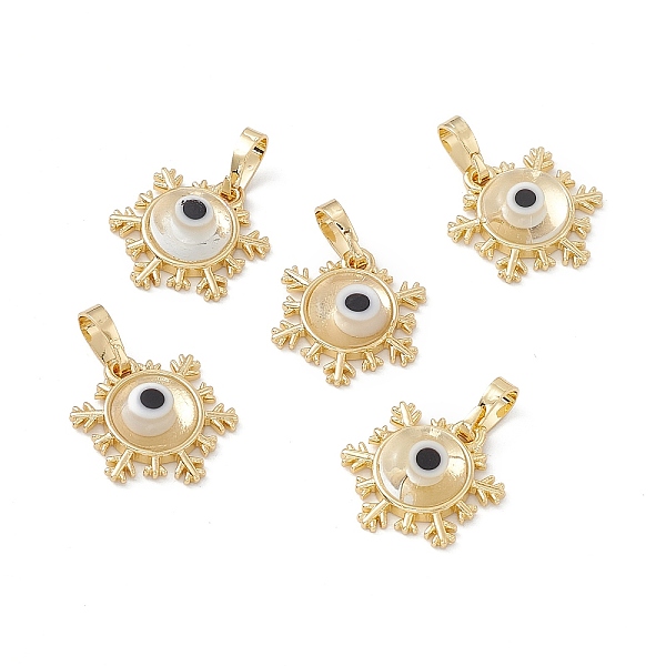 PandaHall Handmade Evil Eye Lampwork Pendants, with Rack Plating Real 18K Gold Plated Brass Findings, Long-Lasting Plated, Snowflake Charm..., Clear
PandaHall Handmade Evil Eye Lampwork Pendants, with Rack Plating Real 18K Gold Plated Brass Findings, Long-Lasting Plated, Snowflake Charm..., Clear