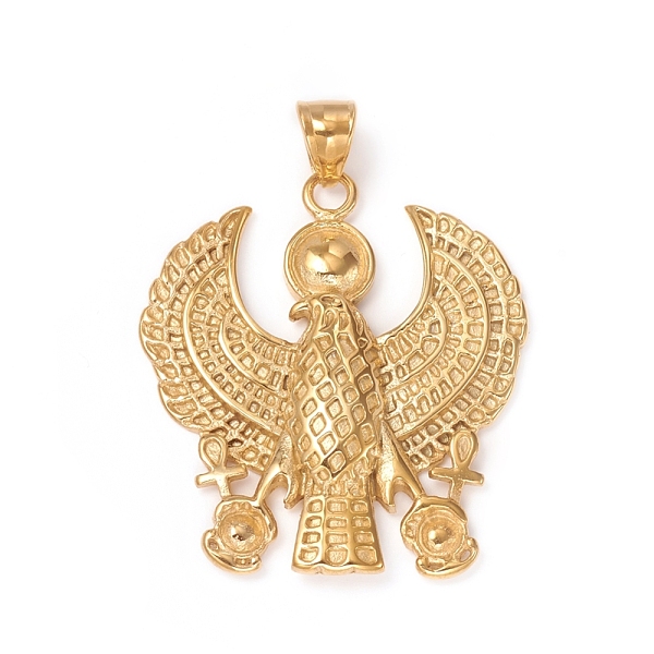 PandaHall 304 Stainless Steel Pendants, Eagle with Ankh Cross, Golden, 46x42x5mm, Hole: 8x5mm 304 Stainless Steel Other Animal
PandaHall 304 Stainless Steel Pendants, Eagle with Ankh Cross, Golden, 46x42x5mm, Hole: 8x5mm 304 Stainless Steel Other Animal