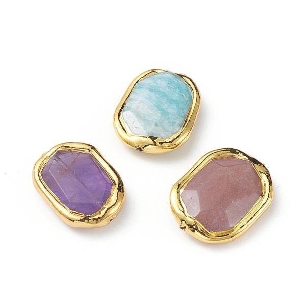 PandaHall Natural Gemstone Beads, with Golden Plated Edge Brass Findings, Faceted, Oval, 28.5~29x19.5~21.5x7~8mm, Hole: 0.8mm Mixed Stone...
PandaHall Natural Gemstone Beads, with Golden Plated Edge Brass Findings, Faceted, Oval, 28.5~29x19.5~21.5x7~8mm, Hole: 0.8mm Mixed Stone...