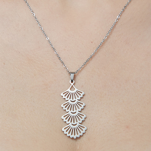 PandaHall 201 Stainless Steel Hollow Fan Pendant Necklace, Stainless Steel Color, 17.72 inch(45cm) 201 Stainless Steel Fan
PandaHall 201 Stainless Steel Hollow Fan Pendant Necklace, Stainless Steel Color, 17.72 inch(45cm) 201 Stainless Steel Fan