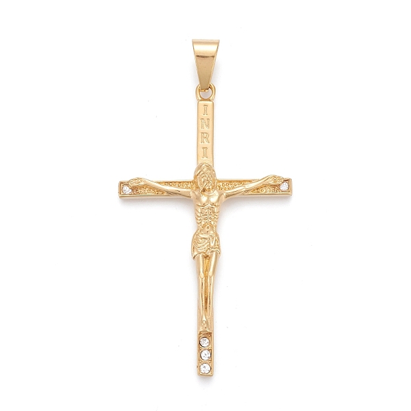 PandaHall Easter 304 Stainless Steel Big Pendants, with Crystal Rhinestone, Crucifix Cross, Golden, 75x44x7mm, Hole: 6.5x12mm Stainless..., Clear
PandaHall Easter 304 Stainless Steel Big Pendants, with Crystal Rhinestone, Crucifix Cross, Golden, 75x44x7mm, Hole: 6.5x12mm Stainless..., Clear