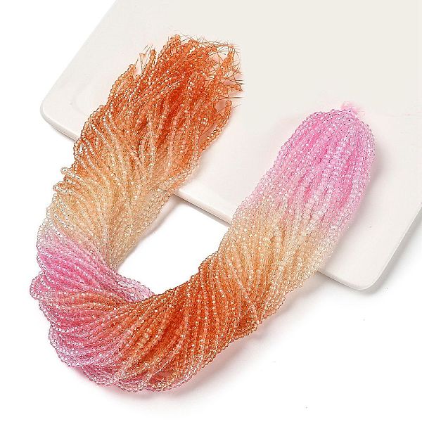 PandaHall Transparent Painted Glass Beads Strands, Faceted, Rondelle, Colorful, 2.6x2.5mm, Hole: 0.5mm, about 130pcs/strand, 12.99''(33cm)...
PandaHall Transparent Painted Glass Beads Strands, Faceted, Rondelle, Colorful, 2.6x2.5mm, Hole: 0.5mm, about 130pcs/strand, 12.99''(33cm)...
