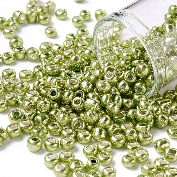 PandaHall 6/0 Glass Seed Beads, Metallic Colours Style, Round, Dark Khaki, 6/0, 4mm, Hole: 1.5mm, about 4500pcs/pound Glass
PandaHall 6/0 Glass Seed Beads, Metallic Colours Style, Round, Dark Khaki, 6/0, 4mm, Hole: 1.5mm, about 4500pcs/pound Glass