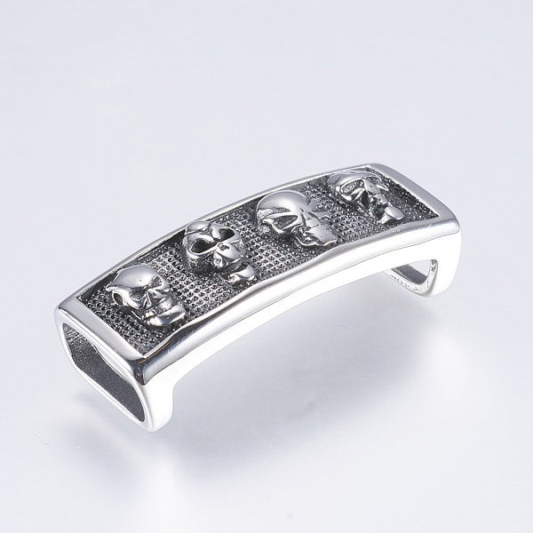 PandaHall 304 Stainless Steel Slide Charms, Rectangle with Skull, Antique Silver, 15x40x11.5mm, Hole: 7x12.5mm 304 Stainless Steel Rectangle
PandaHall 304 Stainless Steel Slide Charms, Rectangle with Skull, Antique Silver, 15x40x11.5mm, Hole: 7x12.5mm 304 Stainless Steel Rectangle
