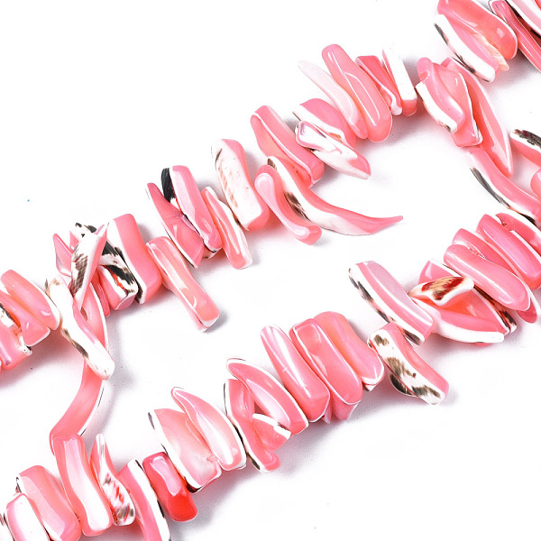 PandaHall Natural Trochid Shell/Trochus Shell Beads Strands, Dyed, Nugget Stick, Pink, 14.5~40x4.5~14.5x2.5~6.5mm, Hole: 1mm, about...
PandaHall Natural Trochid Shell/Trochus Shell Beads Strands, Dyed, Nugget Stick, Pink, 14.5~40x4.5~14.5x2.5~6.5mm, Hole: 1mm, about...