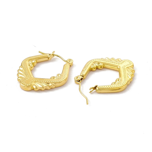 PandaHall Ion Plating(IP) 304 Stainless Steel Rhombus Chunky Hoop Earrings for Women, Golden, 25x20x2.5mm, Pin: 0.6mm 304 Stainless Steel...
PandaHall Ion Plating(IP) 304 Stainless Steel Rhombus Chunky Hoop Earrings for Women, Golden, 25x20x2.5mm, Pin: 0.6mm 304 Stainless Steel...