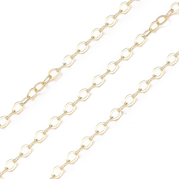 PandaHall Brass Cable Chains, Soldered, Real 14K Gold Filled Chains, Real 14K Gold Plated, Link: 3.2x2.3x0.3mm Brass
PandaHall Brass Cable Chains, Soldered, Real 14K Gold Filled Chains, Real 14K Gold Plated, Link: 3.2x2.3x0.3mm Brass