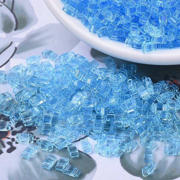 PandaHall MIYUKI Half TILA Beads, Japanese Seed Beads, 2 Hole, (HTL148) Transparent Aqua, 5x2.3x1.9mm, Hole: 0.8mm, about 250pcs/10g Glass..., Cyan
PandaHall MIYUKI Half TILA Beads, Japanese Seed Beads, 2 Hole, (HTL148) Transparent Aqua, 5x2.3x1.9mm, Hole: 0.8mm, about 250pcs/10g Glass..., Cyan